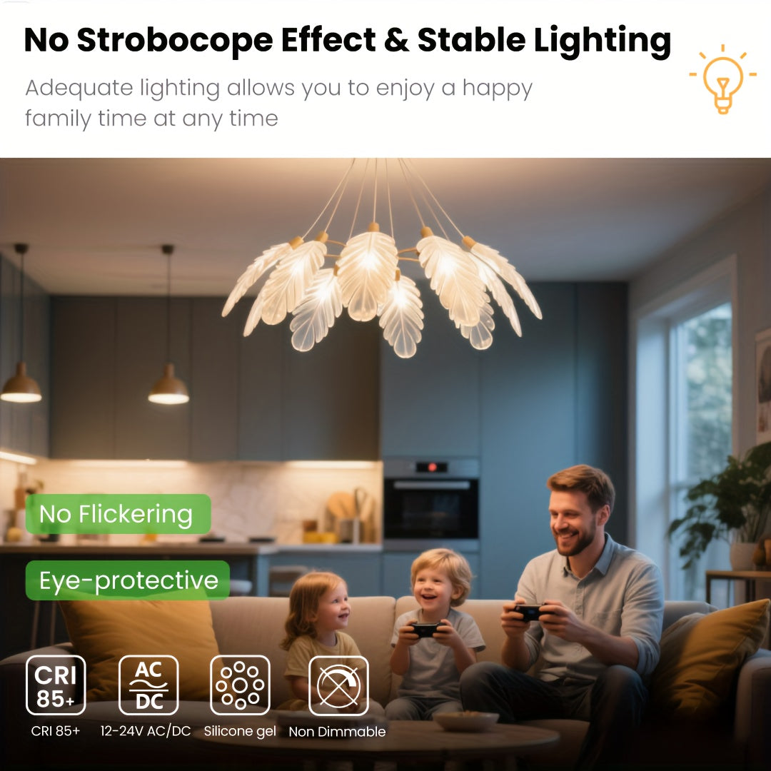 6/12-pack G4 LED bulb, 1.8W (20W halogen replacement), 3000K/4000K/6000K, warm white to daylight, 200LM flicker-free, AC/DC 12V, Cobx1Led T3 two-pin base, non-dimmable, suitable for light fixtures, under-cabinet lighting, RVs, boats