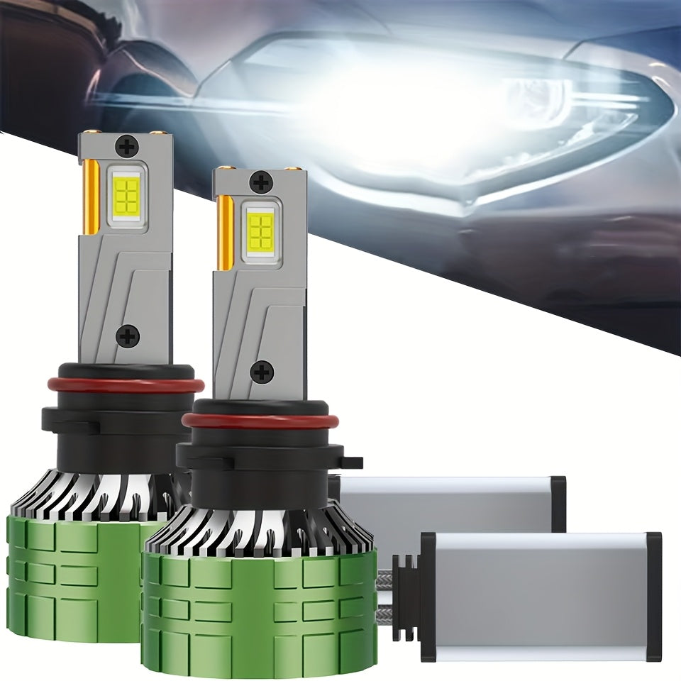 RAFFISHER 2-Pack H4 H7 LED Headlights, 480W High Power, 50000LM Brightness, Compatible with Canbus and Various Models Including H1, H11, H8, H9, HB3 9005, HB4 9006, 12V, 6000K Turbo Light, for Vehicles