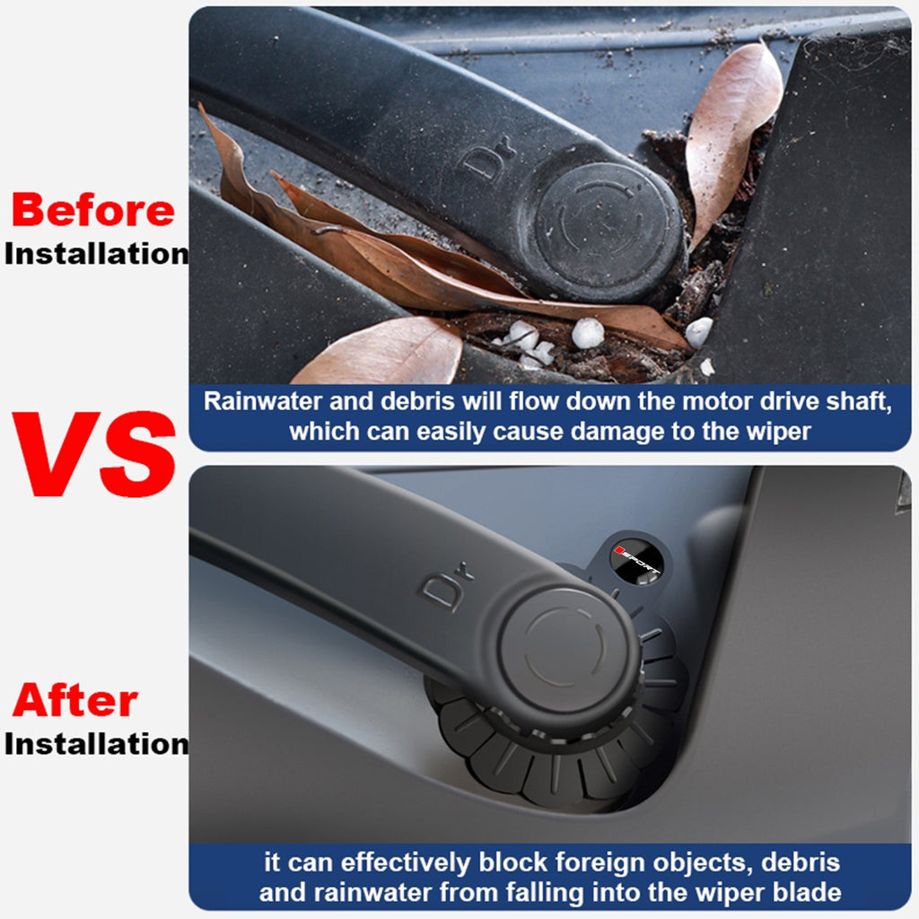 1pc Car Windshield Wiper Silicone Protector Cover – Wiper Arm Dust Cover Pad for Toyota Honda Mazda Mitsubishi Jeep MG Models