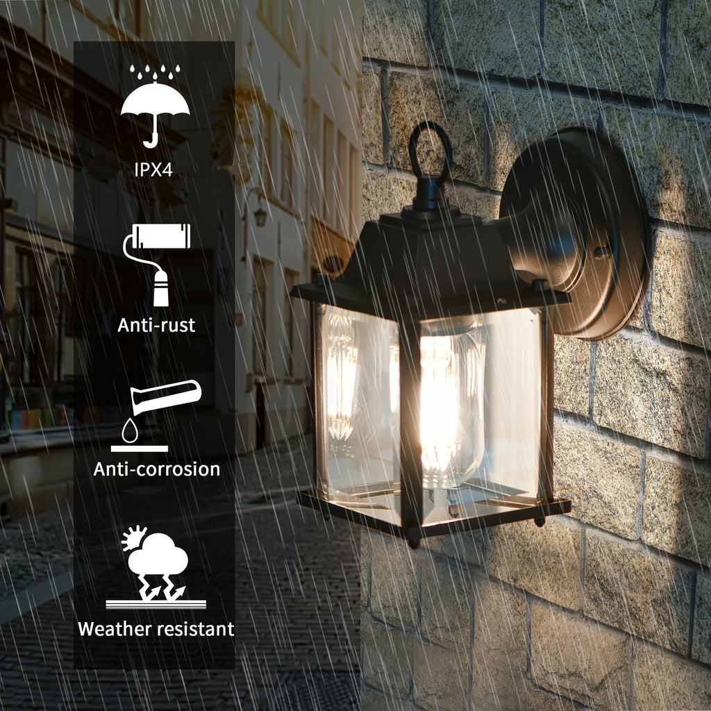 One-Piece Die-Cast Aluminum Outdoor Wall Light, Modern European-American Style, Durable, Corridor, Garden, Doorway Lighting Wall Sconce
