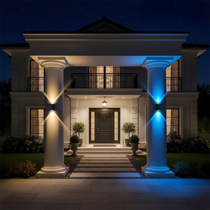 2 Pack Outdoor Wall Decorative Light, Convex Mirror Wall Lamp, 2 LED Outdoor Ambient Light, Multiple Colors Available, Portable Installation, Perfect for Garden Fences, Park Wall Decoration, Outdoor Wall Light, Festival Lighting, Solar Powered