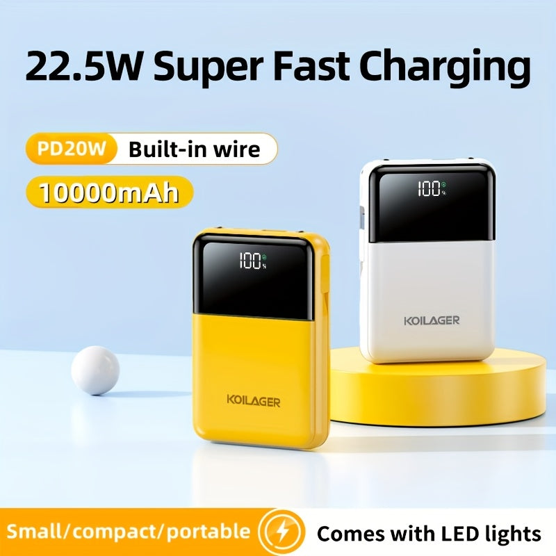 Brand New Upgraded Super Fast Charging Power Bank, Size with 10, Large Capacity, Includes Type-C Cable, Compatible with Iphone 15 Pro/16 Max/Android (22.5W/PD20W/LED Light), Portable Mobile Power Source
