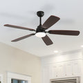 Sofucor 42/52 Inch Remote Ceiling Fan with Light, 6 Wind Speed 3 Color 3 Timer Settings, Low Profile Flush Mount Fan Light, Quiet Reversible DC Motor, Dual Color Blades, Includes 3 Downrods for High Ceilings