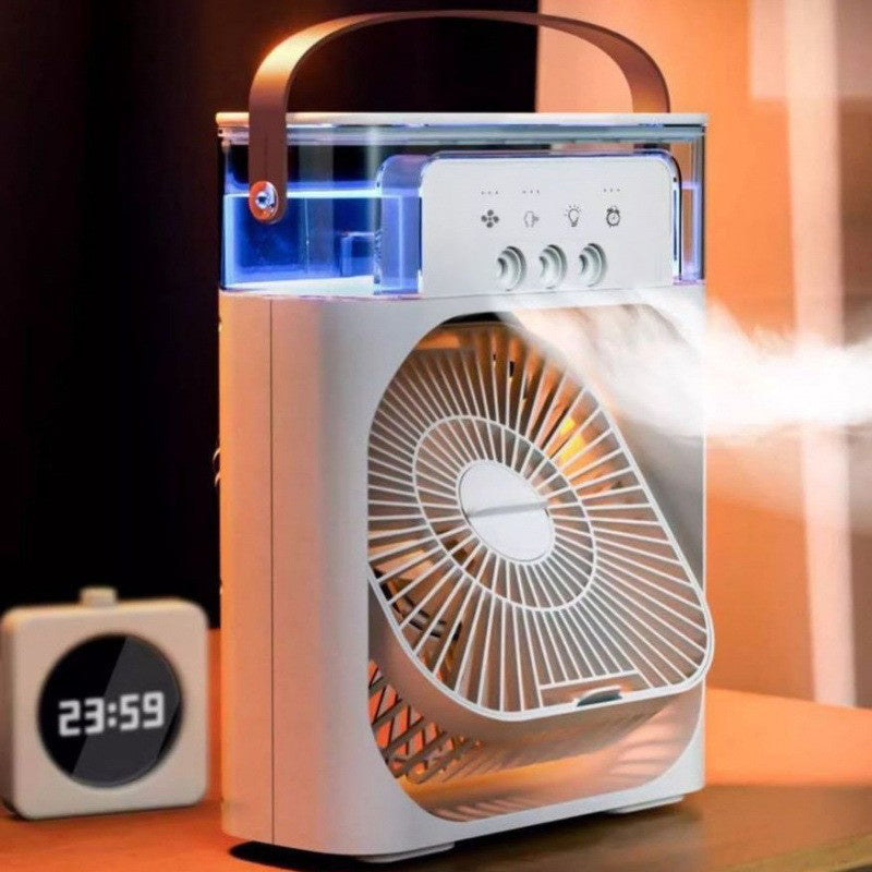 Portable Air Cooler Fan, 3-in-1 Evaporative Air Cooler with 3 Wind Speeds, Large Water Tank, Colorful Night Light and Timer, Perfect for Bedroom, Home and Office
