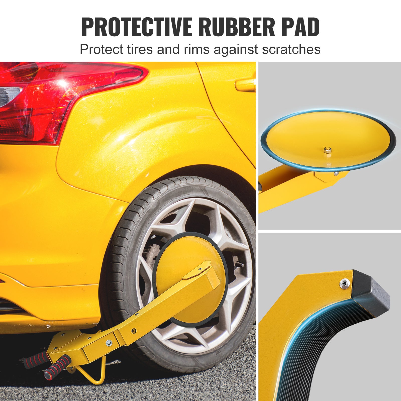 VEVOR Wheel Lock – 1-Pack Trailer Wheel Lock, Heavy-Duty Anti-Theft Tire Lock for RVs, Trailers, Cars, Trucks, SUVs
