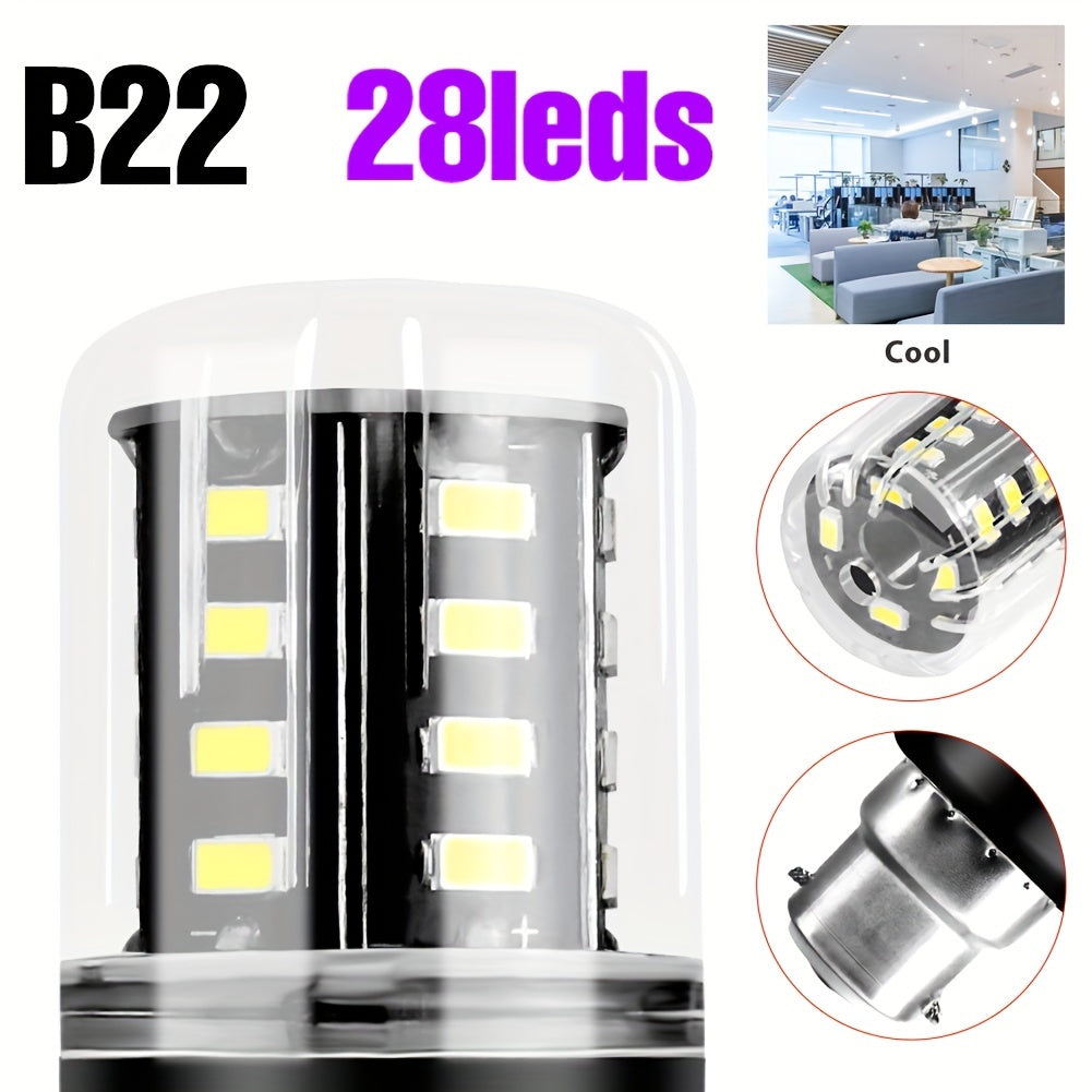 LED corn bulb E14 small screw base spotlight AC85-265V ceiling chandelier built-in bulb E27/E26 universal indoor bright eye-protection flicker-free candle light B22 home use 220V bedroom living room office study downlight 110V bathroom