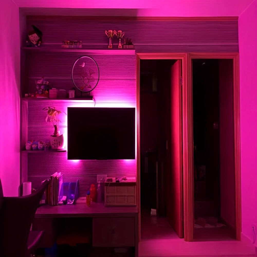 2835LED 灯条粉色,DC12V 16.6 英尺/5M 120leds/M 超亮LED 胶带灯 8 毫米宽,适用于室内家居橱柜、卧室、厨房、舞台、背光 DIY 照明，室内灯带(无电源)