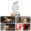 Magnetic rechargeable wall light available in black and white, modern stylish lamp, home decor, suitable for display cabinets, makeup tables, fitting rooms, bedrooms, sleep aid, creating a warm atmosphere.