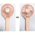 Stylish Minimalist Handheld Fan, Foldable Portable Mini Fan, USB Rechargeable Desktop Fan with 3 Wind Speed Modes