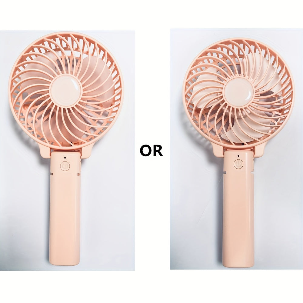 Stylish Minimalist Handheld Fan, Foldable Portable Mini Fan, USB Rechargeable Desktop Fan with 3 Wind Speed Modes