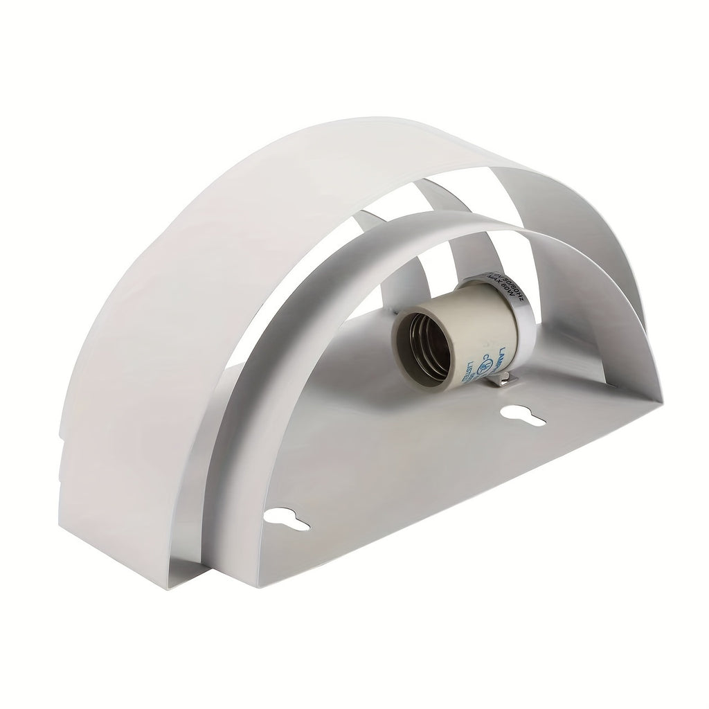 Modern Wall Light, White Crescent Moon Shaped Metal Wall Light, Suitable for Stairs, Hallways, Home Theater, Bedroom, Hotel, Restaurant, E26 Socket - Bulb Not Included