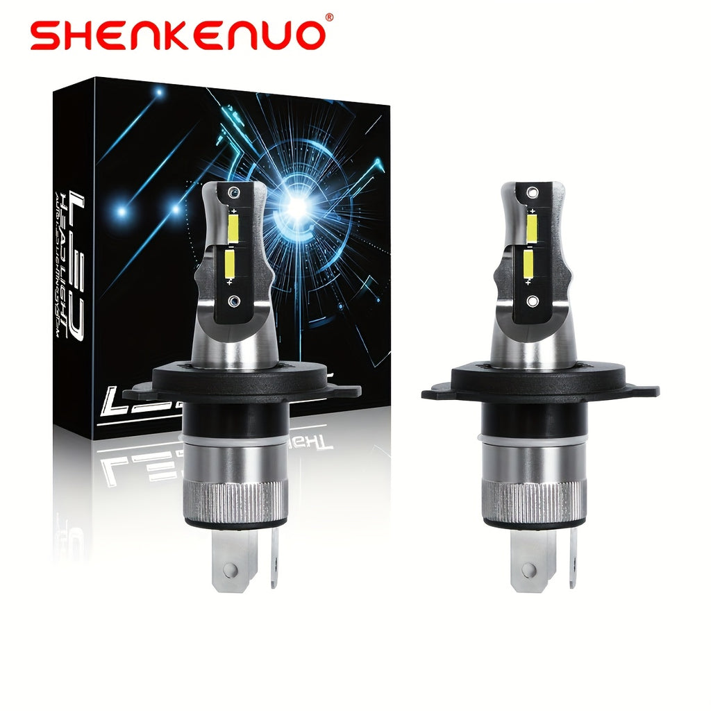 2 Super Bright H4 9003 9005 HB3 9006 HB4 H7 LED Headlight Bulbs High/Low Beam Bulbs Fog Light Bulbs, 6000K Super Bright White Light Plug-and-Play