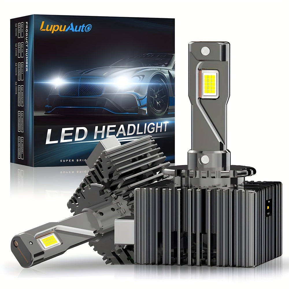 2 Pcs D1S D2S D3S LED Headlight Bulbs, Canbus Ready D1R D2R D3R Car Bulbs LED 6500K CSP Chip 120W Plug-and-Play