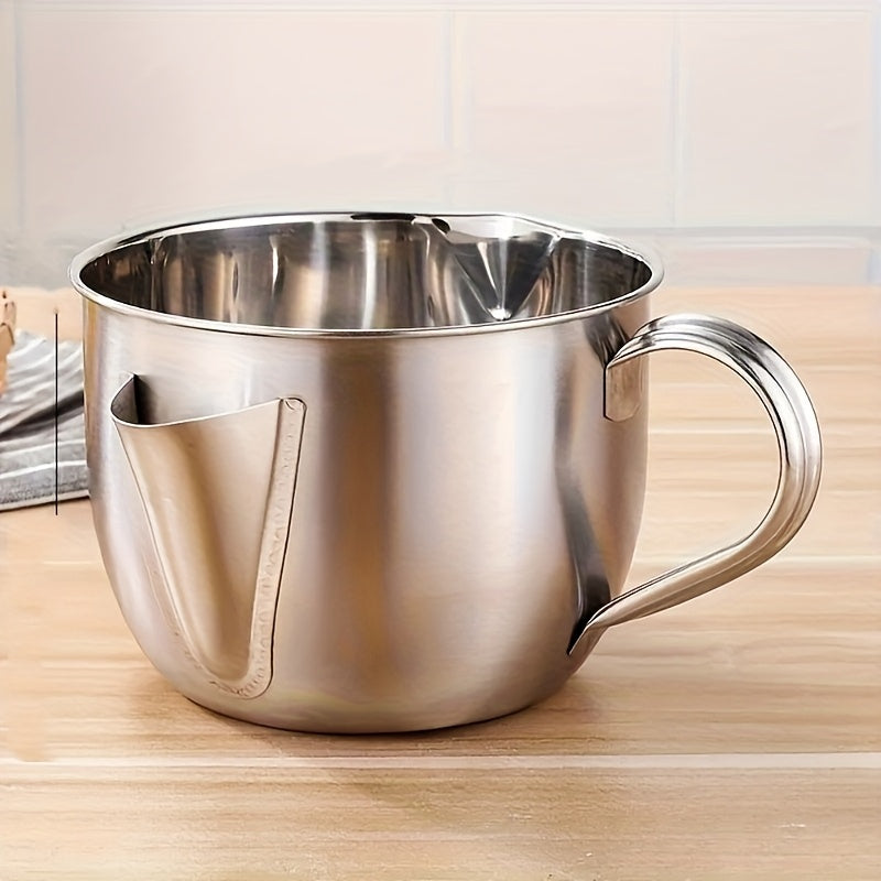 Stainless Steel Oil Separator – Kitchen Stir-Fry Filter Bowl, Soup & Stock Strainer Pot, Home Kitchen Food Filtering Tool