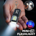 1Pc Mini USB Rechargeable Hands-Free Flashlight, Small Keychain Light, Clip-On Headlamp, 5 Lighting Modes Multifunctional Emergency Lantern, Hanging Tent Light, Perfect for Travel, Camping and Fishing