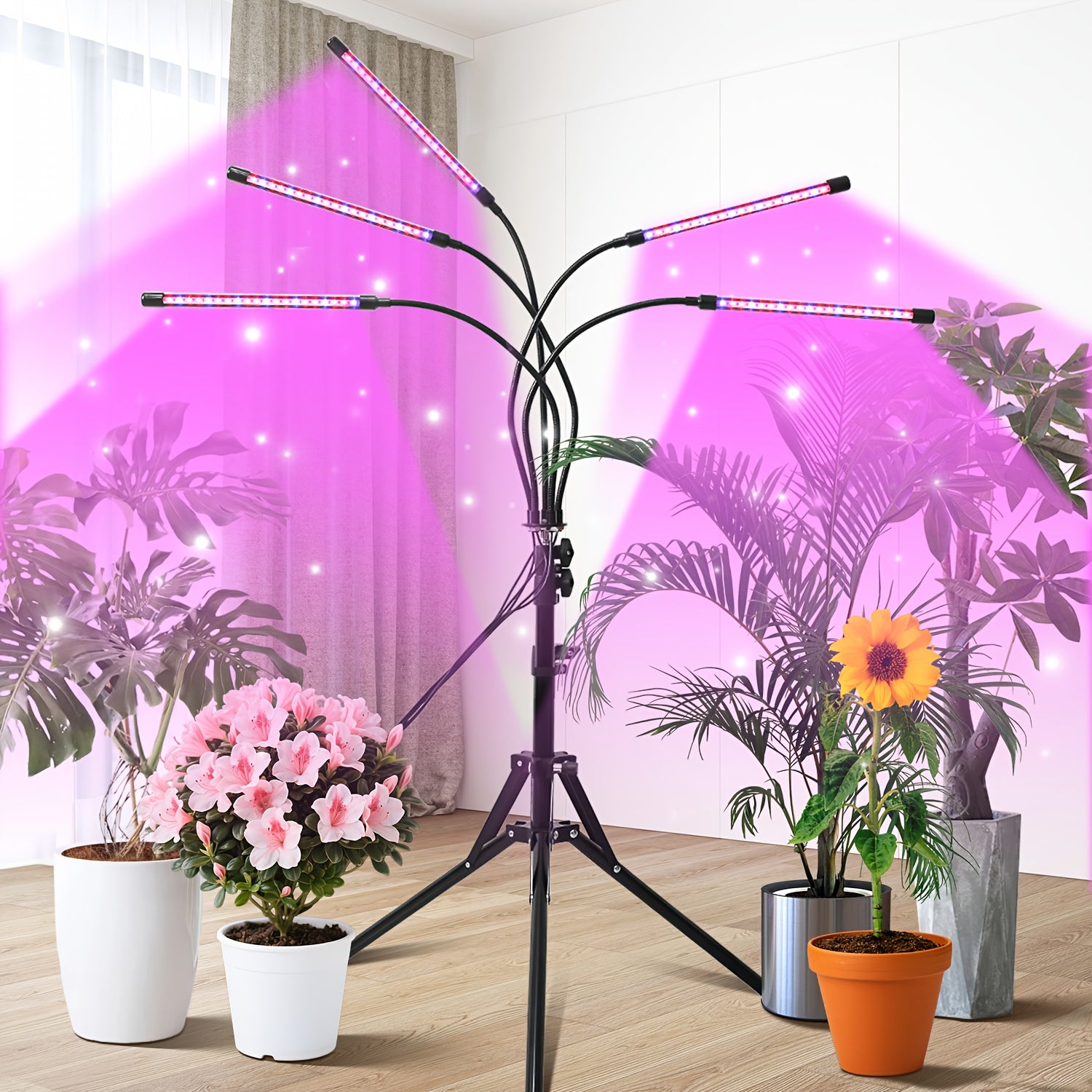 LED Plant Grow Light for Indoor & Greenhouse Use, 3/9/12H Timer Adjustable Brightness Rotatable Light Tube Multiple Designs Available