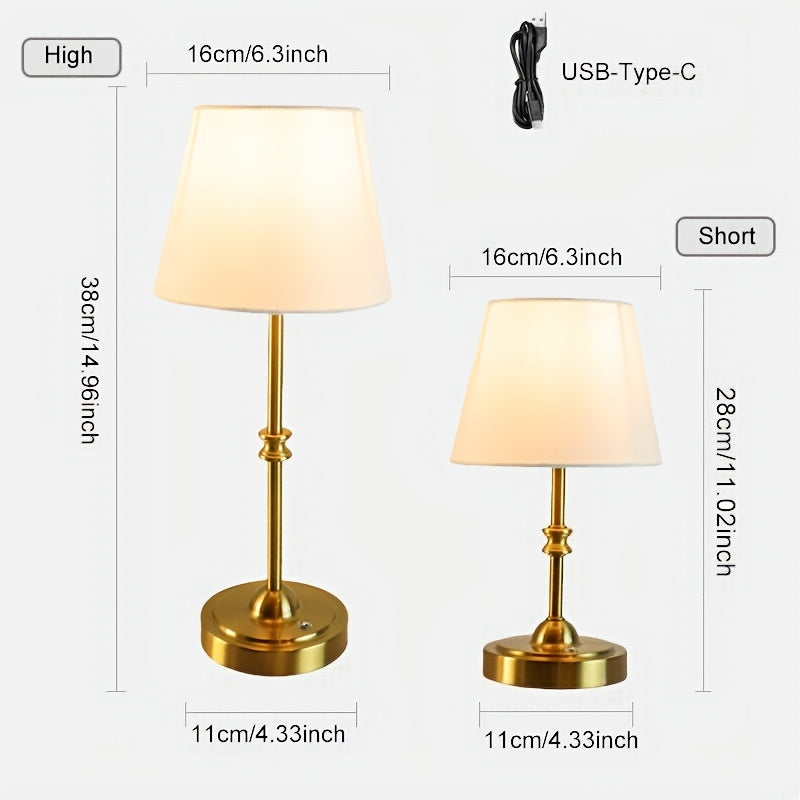 Detachable bulb high-low wireless table lamp, rechargeable and portable, stepless dimming, suitable for various scene ambiance adjustment, romantic and warm gift lamp