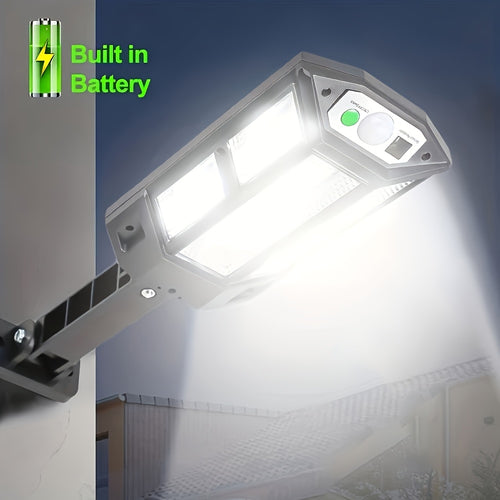 1 Pack 6500K Super Bright LED Solar Wall Light, Motion Sensor, 3 Lighting Modes, Outdoor Garden Security Street Courtyard Light with Battery