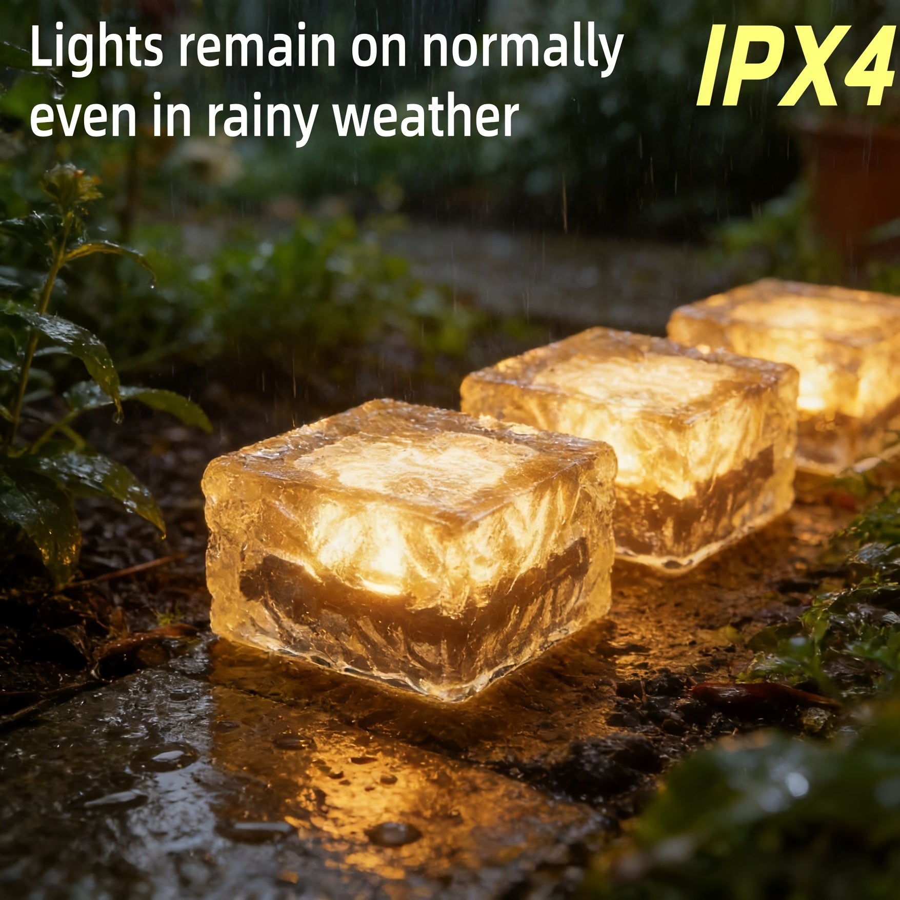 3-Piece Outdoor Solar Step Light, Protection Rating IPX4, Suitable for Balcony, Lawn, Garden, Courtyard and Corridor Decoration; Ideal Choice for Independence Day, Camping, Graduation Season, Wedding and Holiday Decoration
