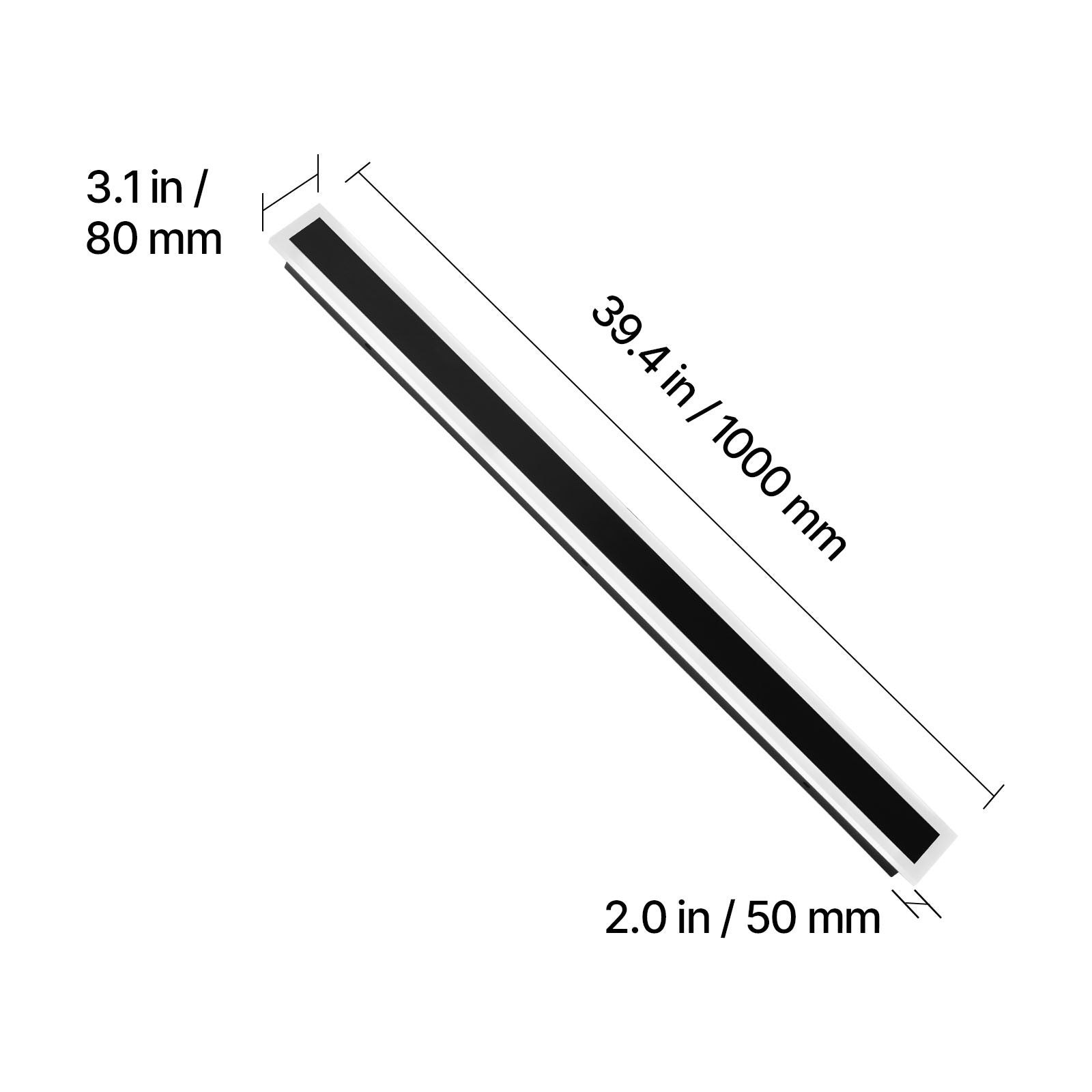 VEVOR Outdoor Wall Light, 1-Pack / 2-Pack, 23.6-Inch / 31.5-Inch / 39.4-Inch Long Strip Modern Exterior Wall Light, 3000K Warm White Light, Rust-Proof Outdoor Wall Mount Light, Suitable for House, Porch, Garage