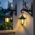 OTDECOR 2-Pack Outdoor Hook Wall Light with LED Lantern, IPX4 Butterfly Flower Fairy Silhouette Iron Wall Decoration, Suitable for Balcony, Courtyard, Walkway Decoration, Ideal Choice for Outdoor Decoration.