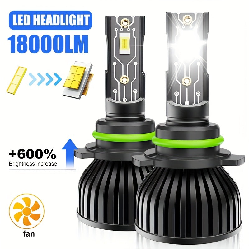 2-Pack H11 H4 H7 H1 LED Light Kit, Fog Light Kit, 6500K White Light, Air-Cooled Heat Dissipation, Easy Installation, 600% Brightness