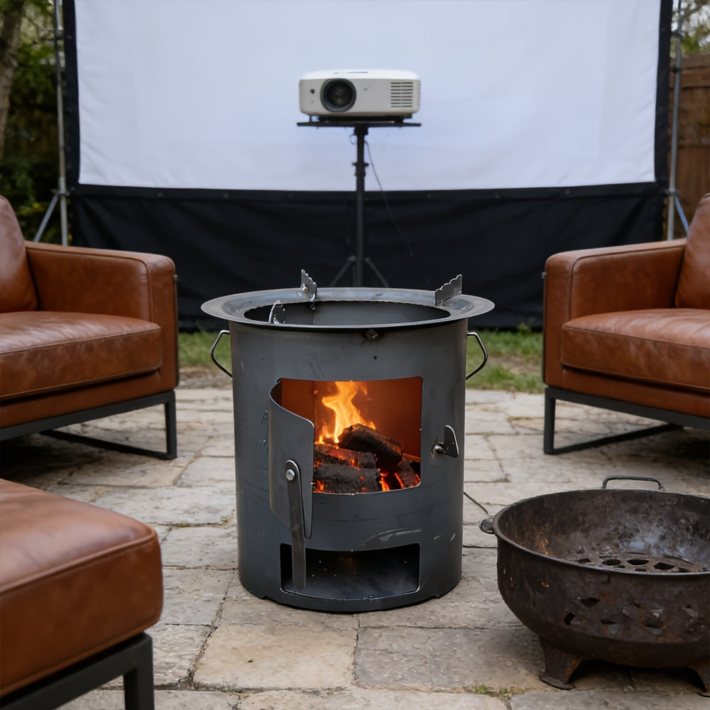 Outdoor Grill, Fire Pit, Patio BBQ Heating Stove, Outdoor Leisure Camping Stove, Charcoal Grill, Hiking BBQ Stove