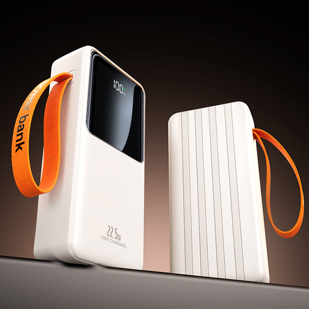 66800Mah Portable Charger PD 22.5W/20W Ultra Rapid Charging with 4 Integrated Cables LED Power Indicator External Battery for All Mobile Phones & Electronic Gadgets