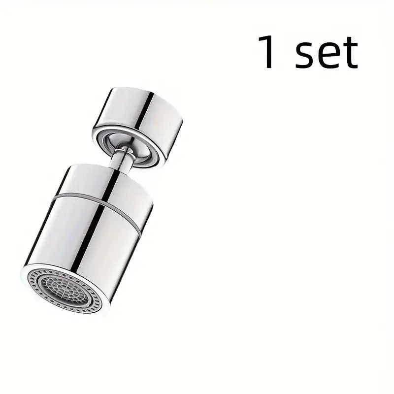 1 Set Anti-Splash Faucet with 360° Swivel Spout, Dual Flow Mode (Swivel & Fixed), Water-Saving Design, Single Hole Mount for Kitchen & Bathroom Sink, US/EU Standard, Chrome Finish, Easy Install