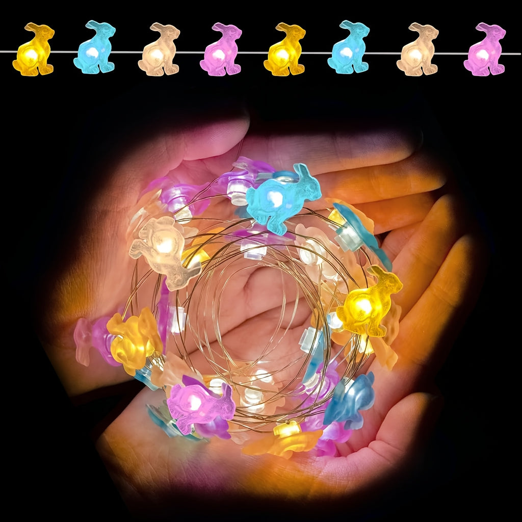 1件裝 20顆LED復活節燈串，電池供電（不含電池），復活節室內裝飾燈串，適用於復活節裝飾、臥室、度假屋室內裝飾、小巧可愛裝飾、節日慶典裝飾燈