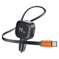 99W Car Charger with 45W Retractable Line Fast Charging, Supporting QC3.0, Suitable for 12-24V-vehicle Car Devices Fast Charger.