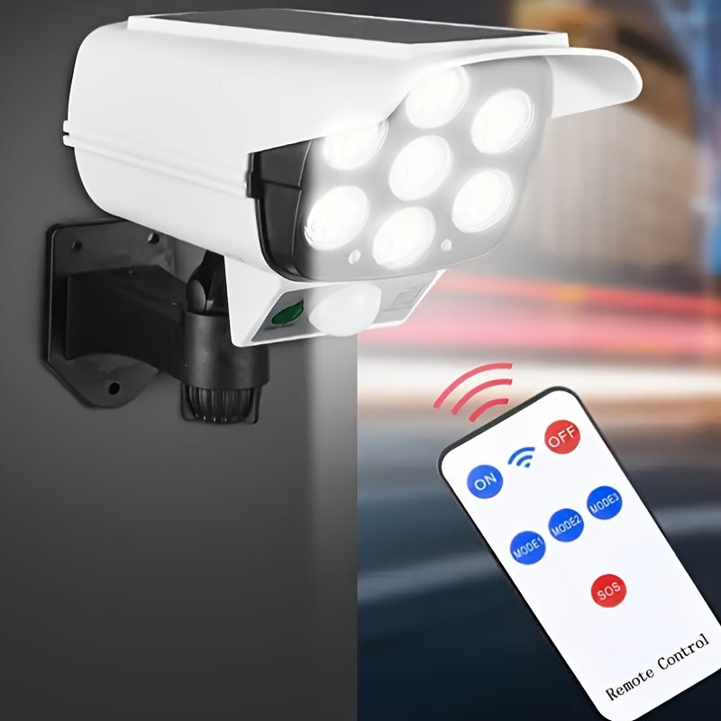 1pc outdoor sensor street light, 2000 lumens, 77 LED spotlight with remote control floodlight, solar garden LED light, dummy surveillance fake camera, motion sensor wall light, outdoor smart street light