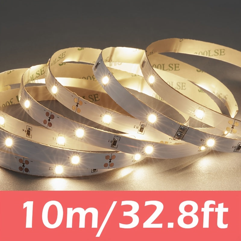 5V USB供电柔性LED灯带，每米30颗SMD2835灯珠，白色和暖白色可选，适用于卧室、电视背光、厨房、镜子和家居装饰