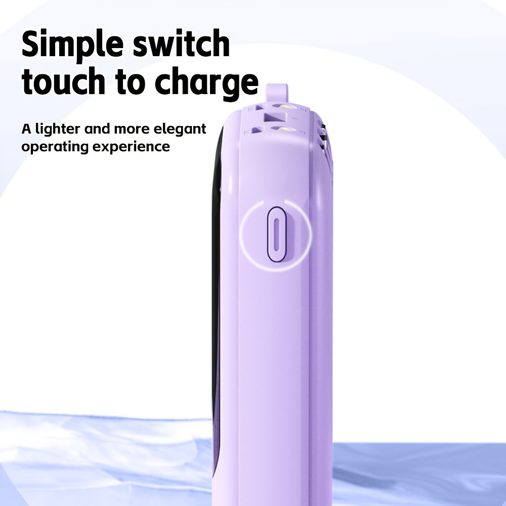 Winsway 10000mAh Portable Lanyard Power Bank With Large Capacity And Fast Charging. Built-in 4 Cables To Charge 4 Mobile Devices At The Same Time. LED Display Screen Is Clear And Convenient. A Must-have For Travel Christmas Gifts
