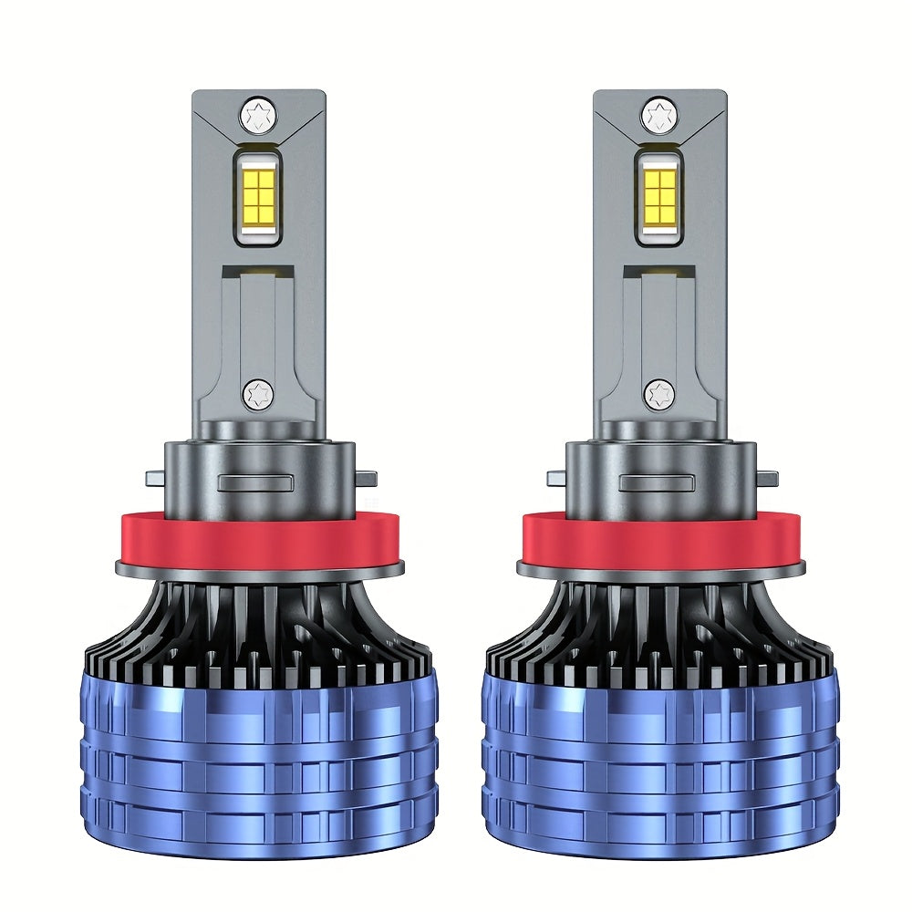 2-Pack H7 H4 H11 LED Headlights 220W High Power Canbus H1 H8 H9 9005 HB3 9006 HB4 9012 HIR2 9007 HB5 9008 H13 Turbo Light 6000K Car Light, No Battery Included