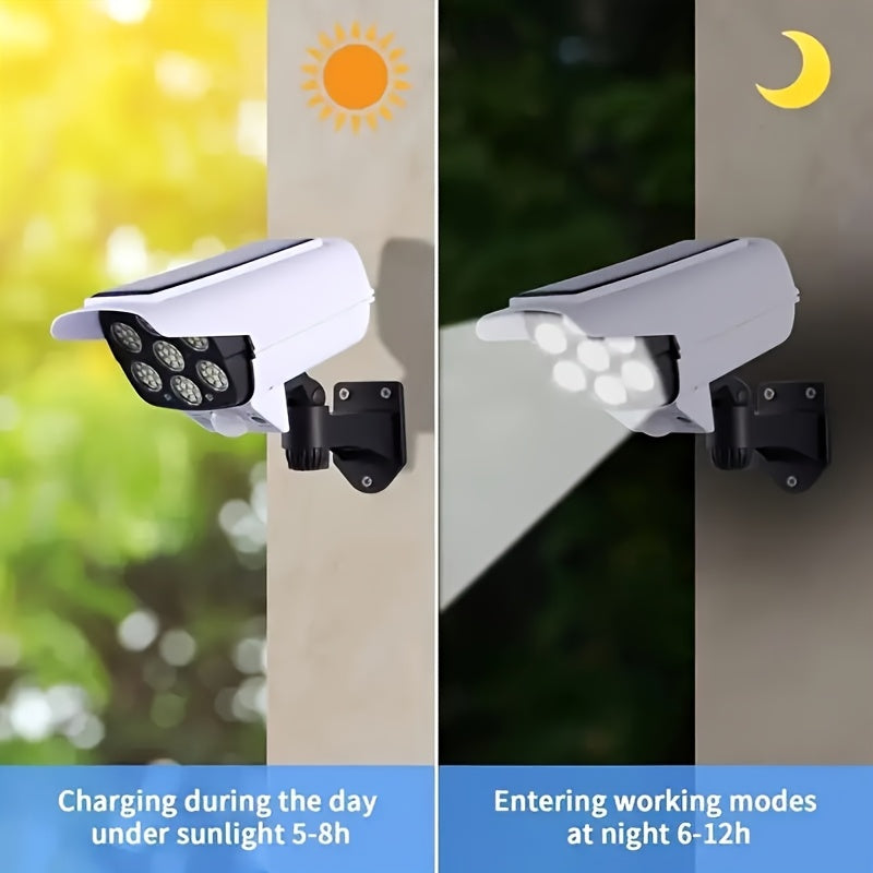 Set of 2 Solar-Powered Outdoor Motion-Activated Spotlights Featuring 77 Leds, a Wireless Security Camera Suitable for Home, Garden, Porch, And Driveway, Easy to Install, Made of Plastic, Solar-Powered Security Camera