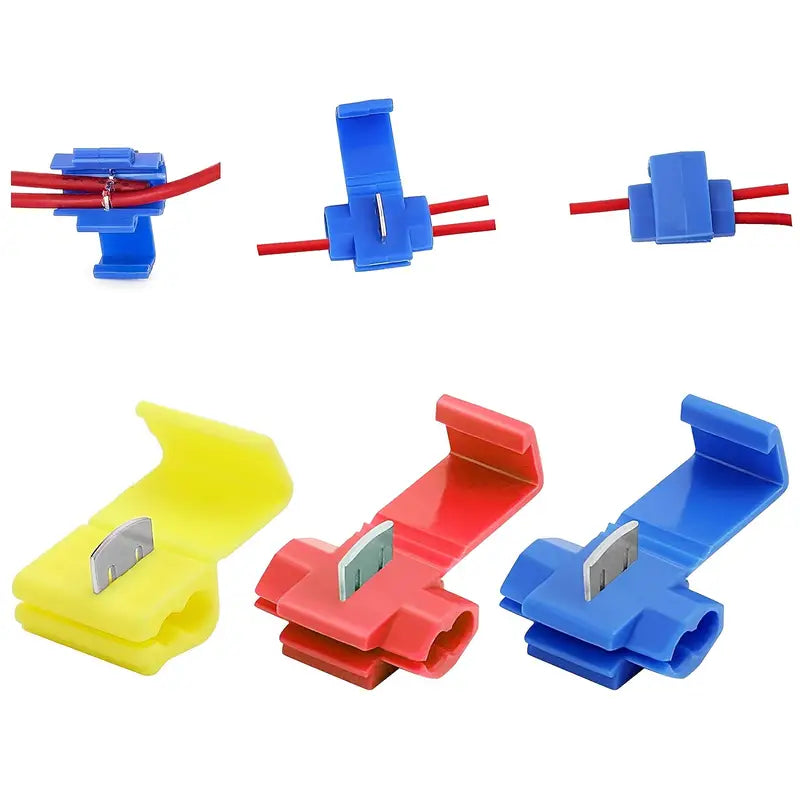 20pcs Quick Splice Wire Connectors – Solderless Snap Electrical Connectors for Insulated Wire Crimp Terminals
