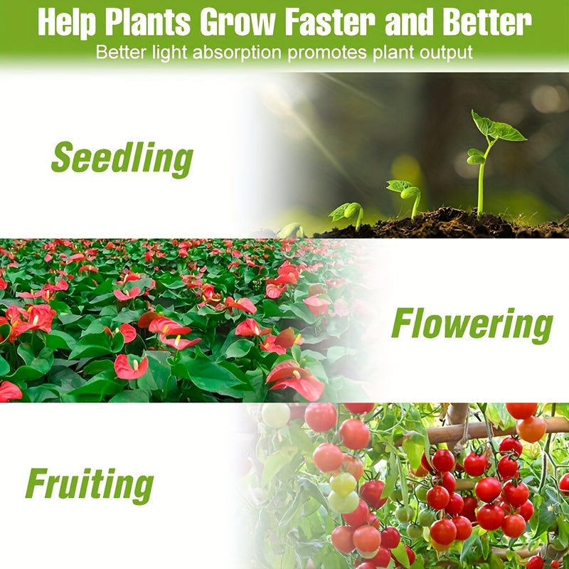Full Spectrum Plant Grow Light with Interface, Supplemental Lighting for Vegetables, Succulents, Flowers, Fruits and Various Plants, Provides Complete Growth Illumination Coverage