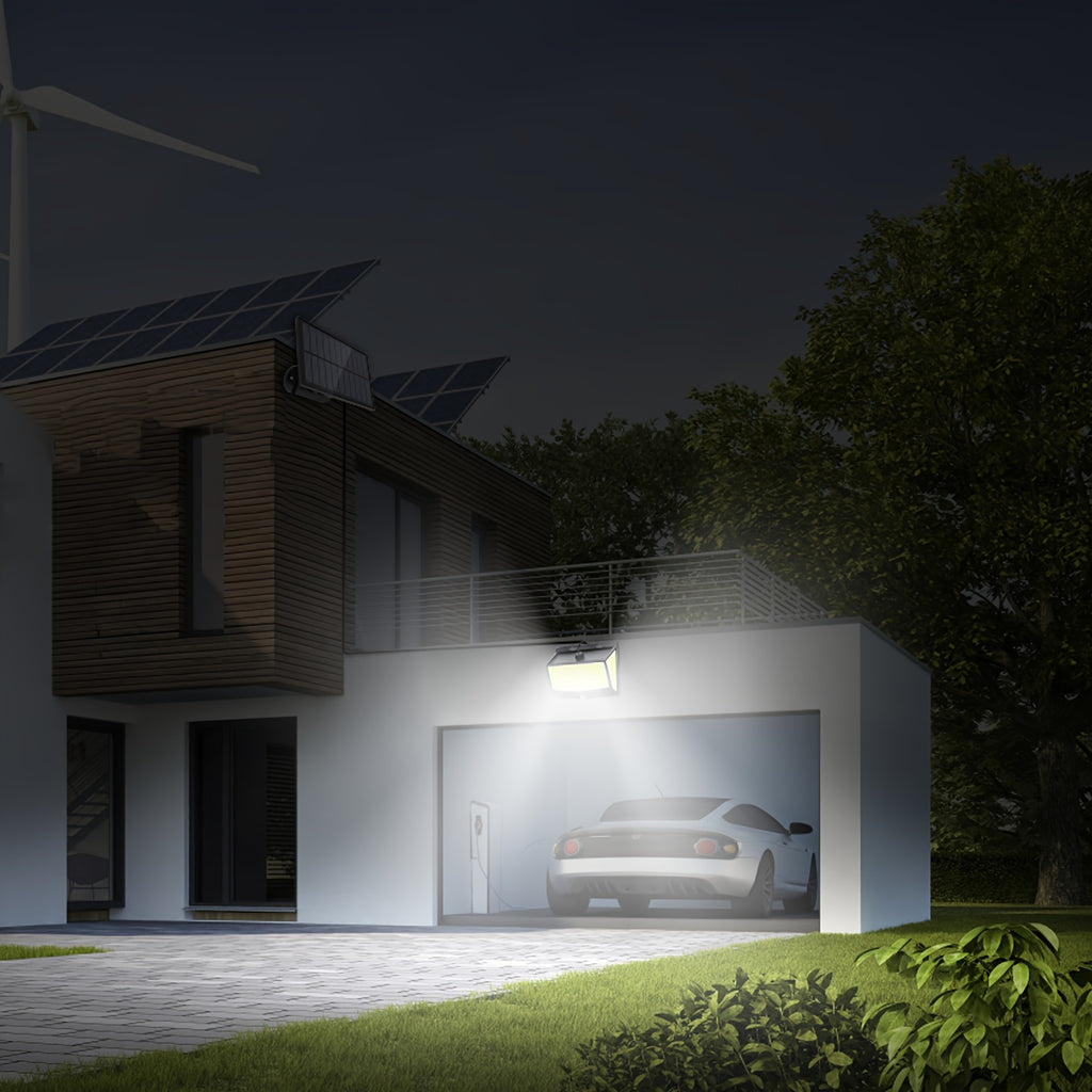 1/2-Piece Solar Outdoor Light, Equipped with 468 High-Brightness LEDs, Flood Wall Light with Motion Sensor, 3 Lighting Modes, Suitable for Garden, Courtyard, Path, Garage, Porch, Dusk to Dawn, Street Light, Wall Light