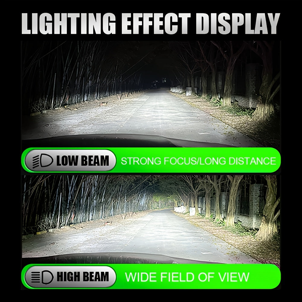 2-Pack LED Headlight Kit, Compatible with H11/H7/H4/H1, 9005/9006/9012 - 56000LM, 6500K Cool White Light, Turbo Fan Cooling and High Durability, Designed to Fit Most Vehicles, No Battery Needed
