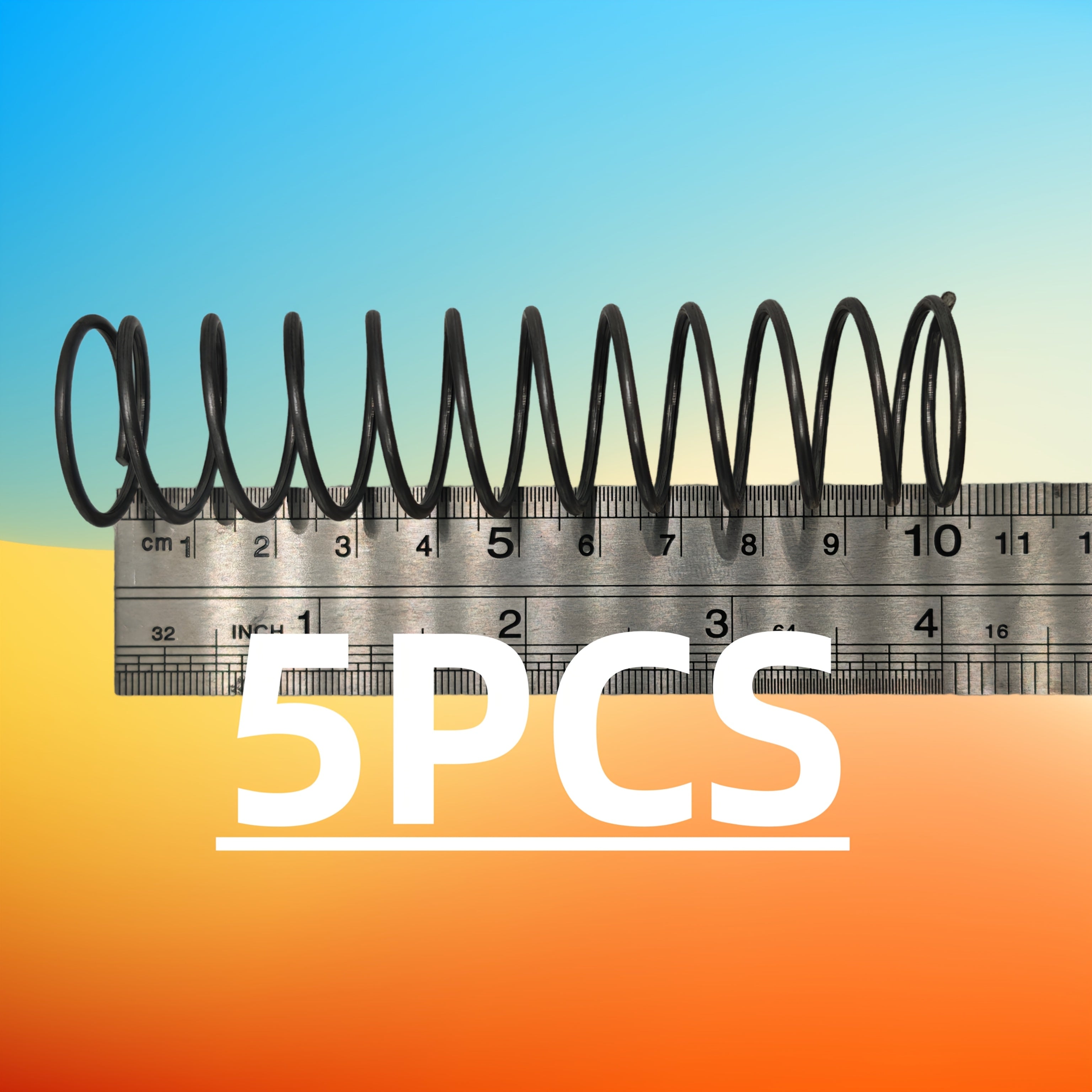 5PCS, Rust-Proof Compression Springs – 1mm Wire Diameter, 23mm Outer Diameter, 100mm Length; Made of Spring Steel Material, Suitable for Household Daily Repairs, Automotive Repair, Industrial Use, Toy Machinery Installation