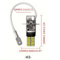 2-Pack H3 LED Car Headlight Fog Light Bulbs Car Driving Light 80W 12V 24V, No Battery Included