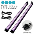 T8 full spectrum LED grow light, magnetic 19.68-inch plant grow light tube, 2/4/8 hour smart timer, 4-level dimming, with hook, easy installation, suitable for indoor plants, succulents, flower cultivation, 5V powered