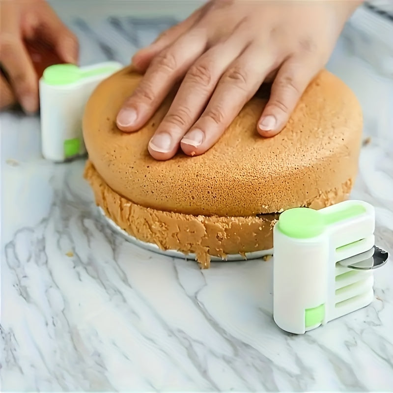 2 Pieces 5-Layer Bread Slicer & Cake Cutter – Creative Kitchen Tool, Baking Tool for Even Slicing of Bread Dough, Pastry, Desserts – 2.09 x 1.81 Inches – For Restaurant / Food Truck / Bakery – Non-Food Contact Cake Cutting Tool
