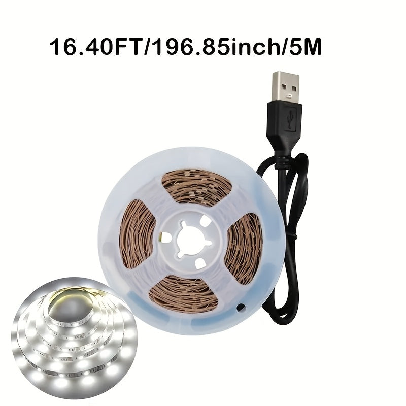 USB灯条 DC5V 明亮的柔性LED灯带 带自粘 SMD2835 可任意裁剪 可做装饰 照明