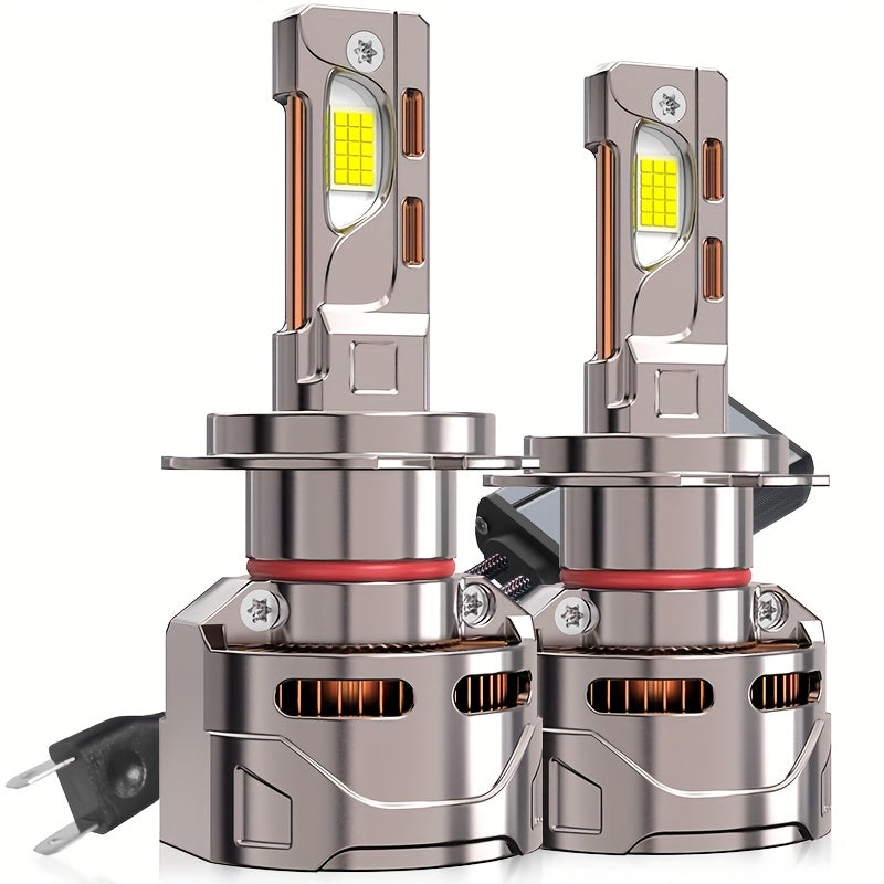 2 S&D LED Car Headlight Bulbs, Compatible with H4/9003/HB2 H7 H8 H9 H11, 7500K, Error-Free Canbus, Aluminum, 12V/24V High Brightness 950% Super Bright, Suitable for Smart Driving, Plug-and-Play, for Motor Vehicles