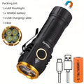 4X LED Flashlight is Compact & Powerful, with Type-C USB Rechargeable Design, Portable Clip & Magnetic Base. Perfect for Nighttime Illumination, Whether for Outdoor Adventures or Home Repairs.