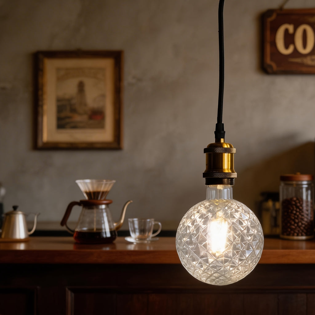 1-pack, Edison bulb LED bulb vintage 4W 120V 4000Kelvin, crystal LED bulb, lighting lamp, E26 base LED filament bulb, crystal glass style, suitable for home, bedroom, office