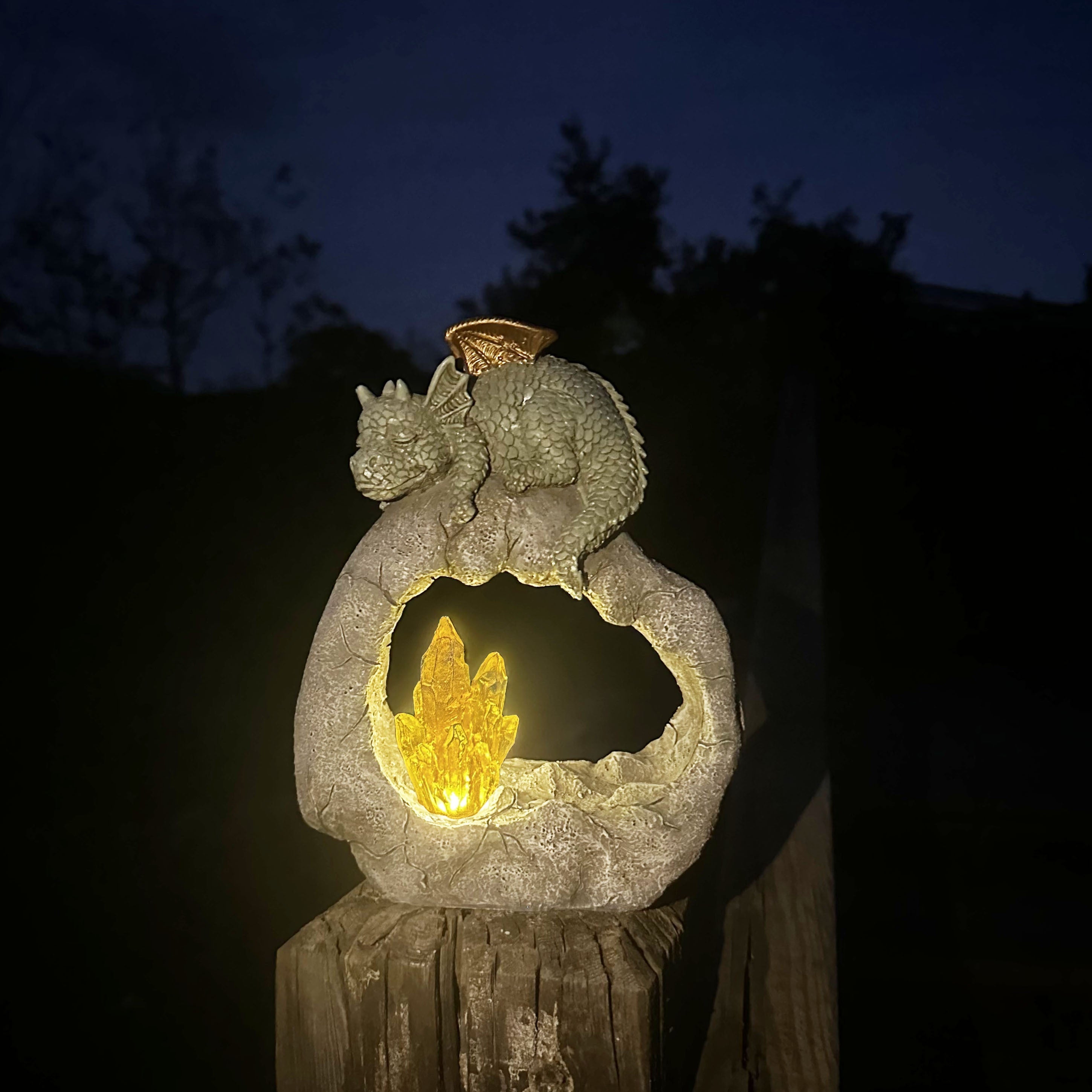 Garden Courtyard Outdoor Dinosaur Crystal Solar Light Lawn Decorative Ornament Statue Landscape Light