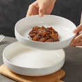 Pasta Bowl, Bowl Plate, Low Bowl, Plate Bowl, Ceramic Large Shallow Bowl, Microwave & Dishwasher Safe, Perfect for Soup